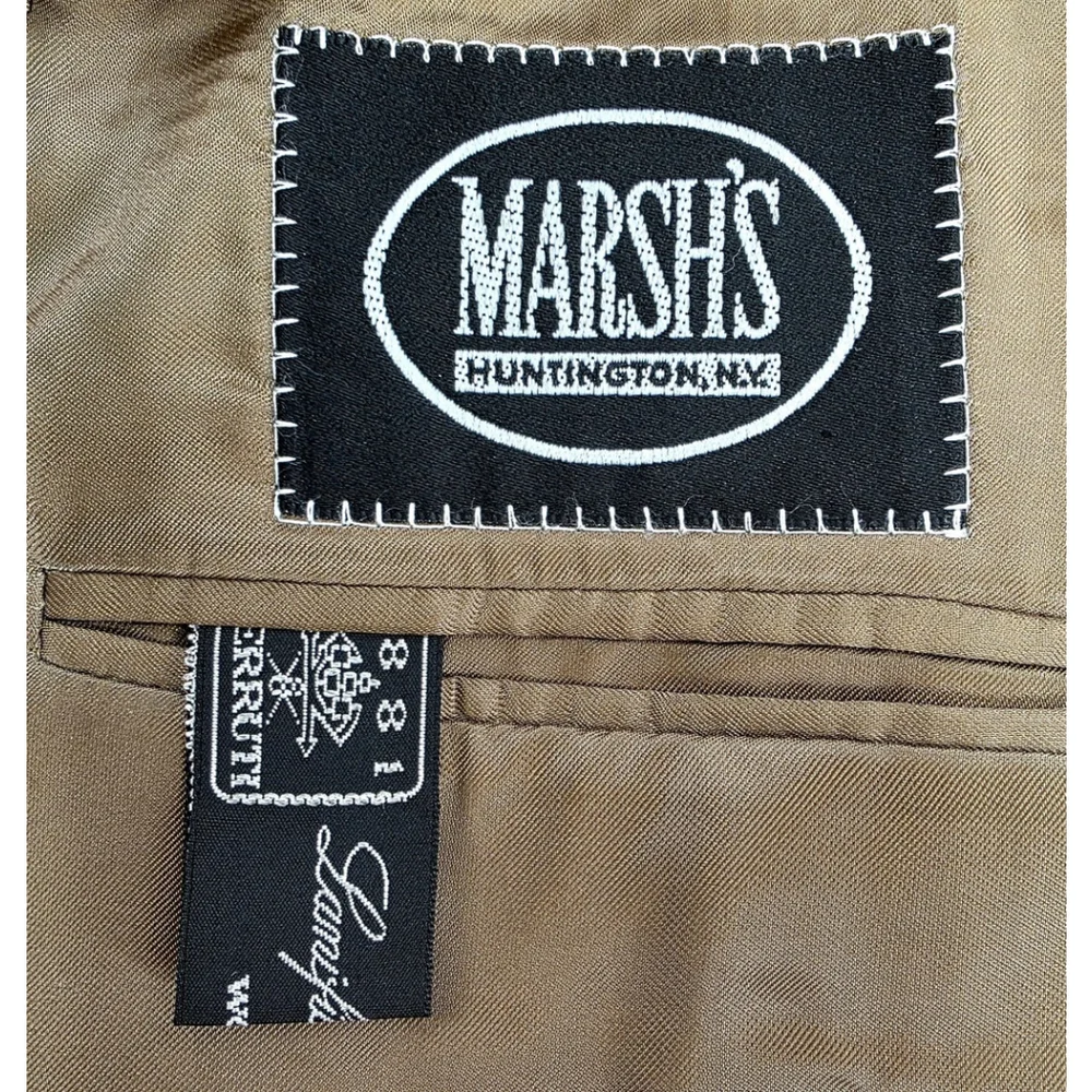 Quiet Luxury Canali Wool Blazer Mens 52L Tan Plaid Made in Italy Sport Coat - Picture 8 of 16